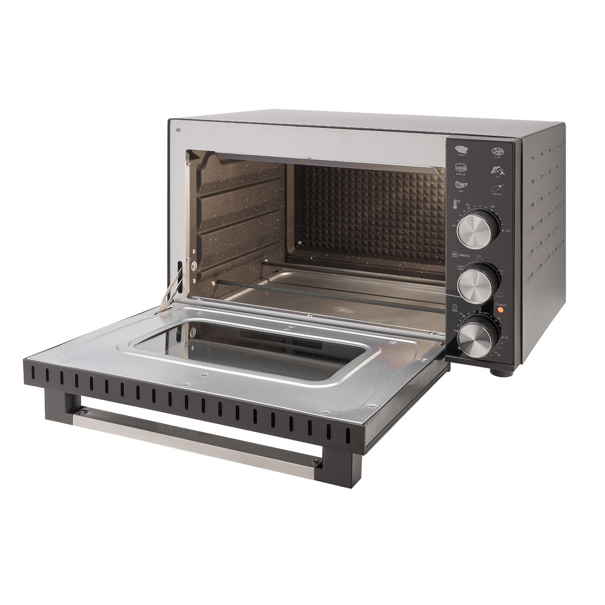 Forno elettrico 30 litri, ventilato, cottura combinata o statica,  autopulente, con luce interna (B300)